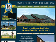 Tablet Screenshot of burkepolicedogacademy.com